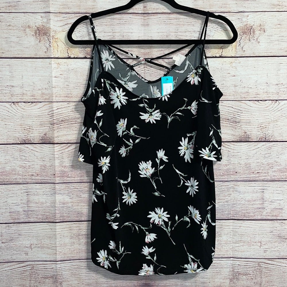 NWT Kaleigh Stitch Fix Floral XL Cold Shoulder Blouse ✨